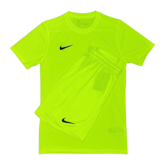 Nike Dri-Fit Short Set In Neon Yellow