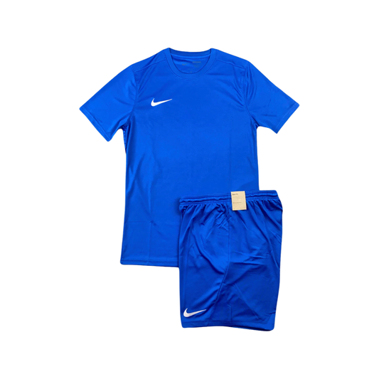 Nike Dri-Fit Short Set In Royal Blue