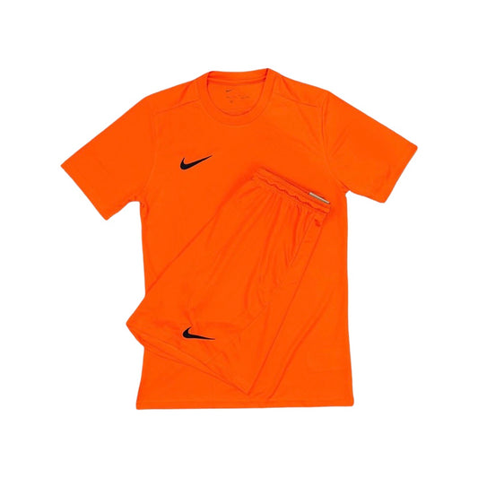 Nike Dri-Fit Short Set In Orange