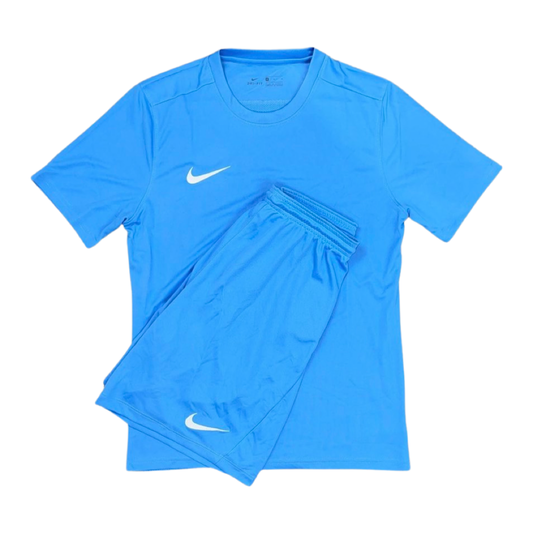 Nike Dri-Fit Short Set In Light Blue
