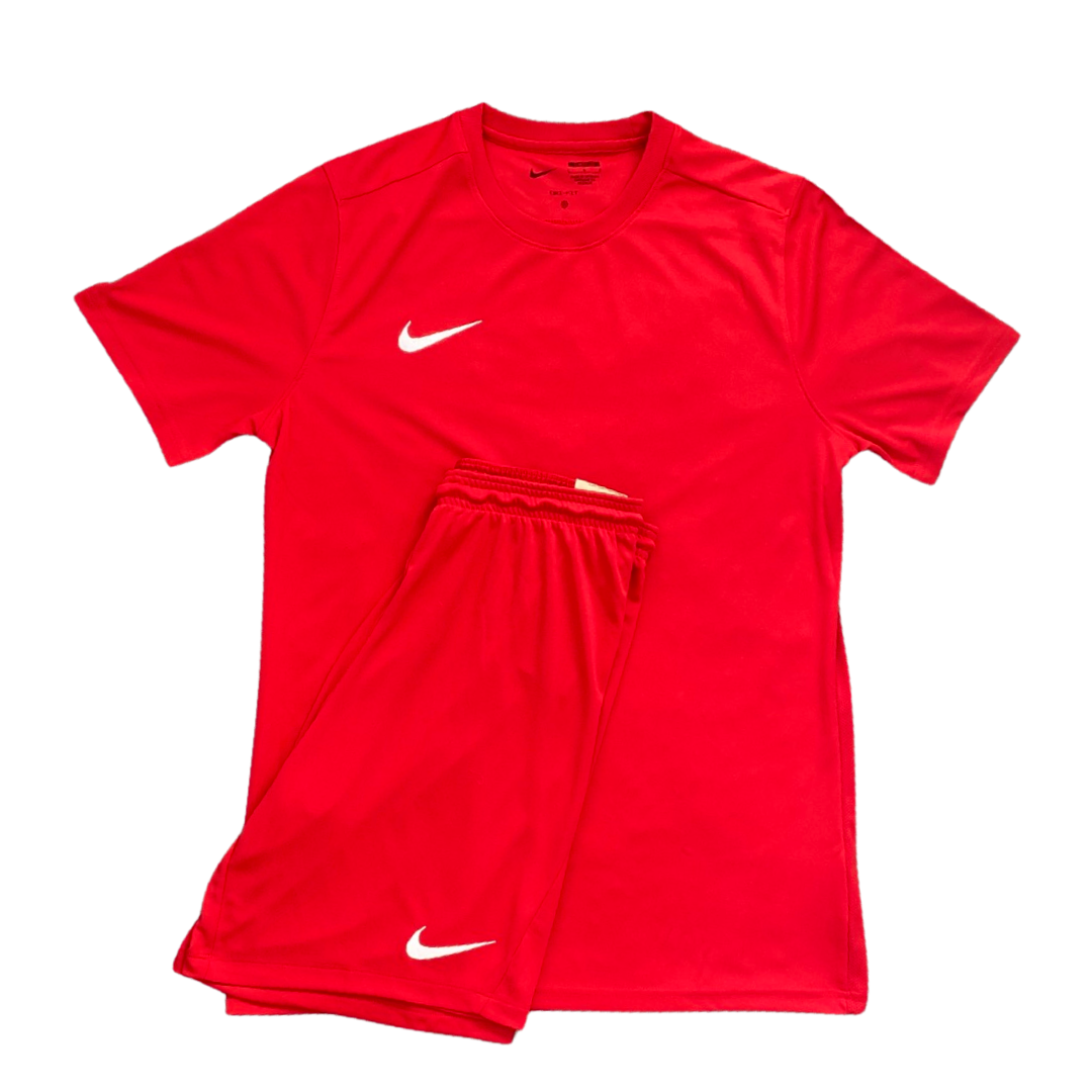 Nike Dri-Fit Short Set In University Red